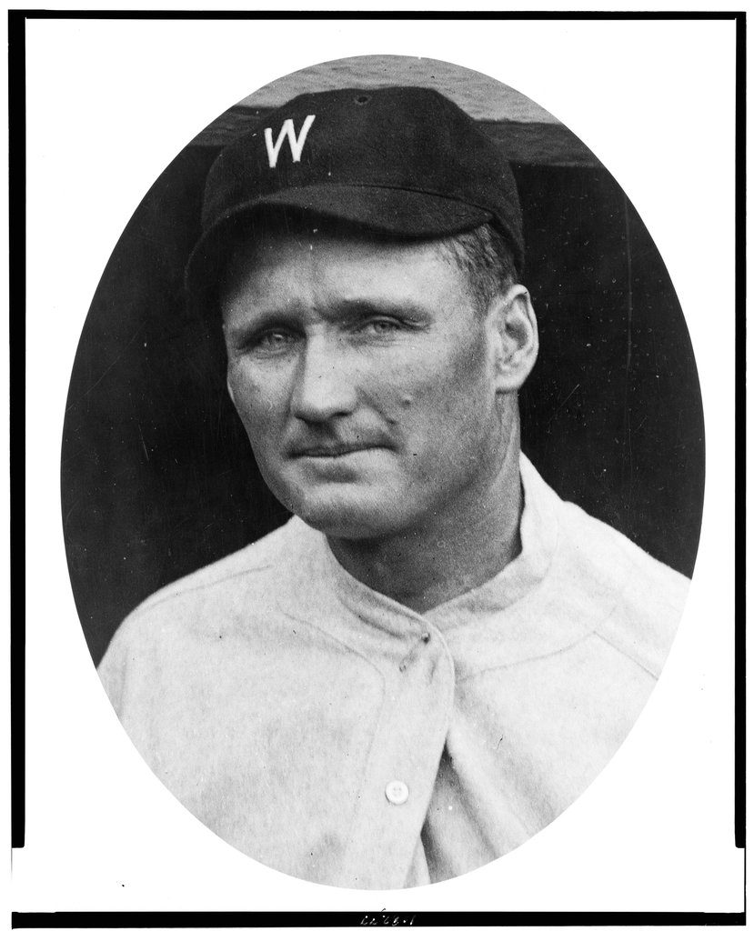 Walter Johnson, head-and-shoulders portrait, facing