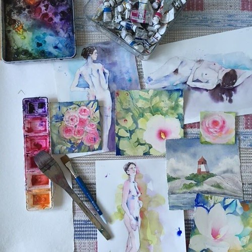 Watercolor work-in-progress