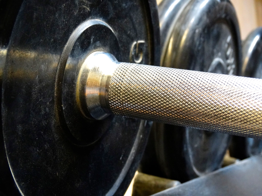 Weight lifting dumbbells