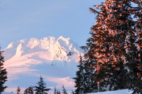 Winter snow Mt Hood, Oregon