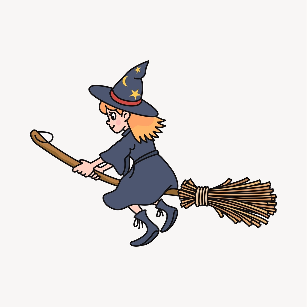 Witch, cartoon character illustration