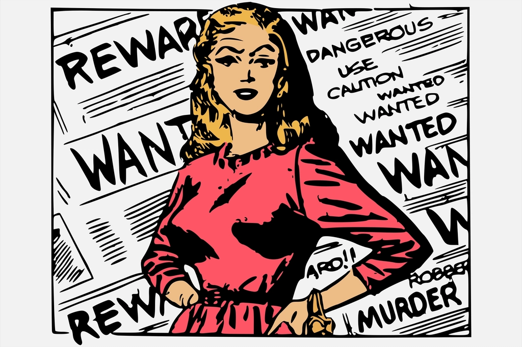 Woman clipart, cartoon character illustration