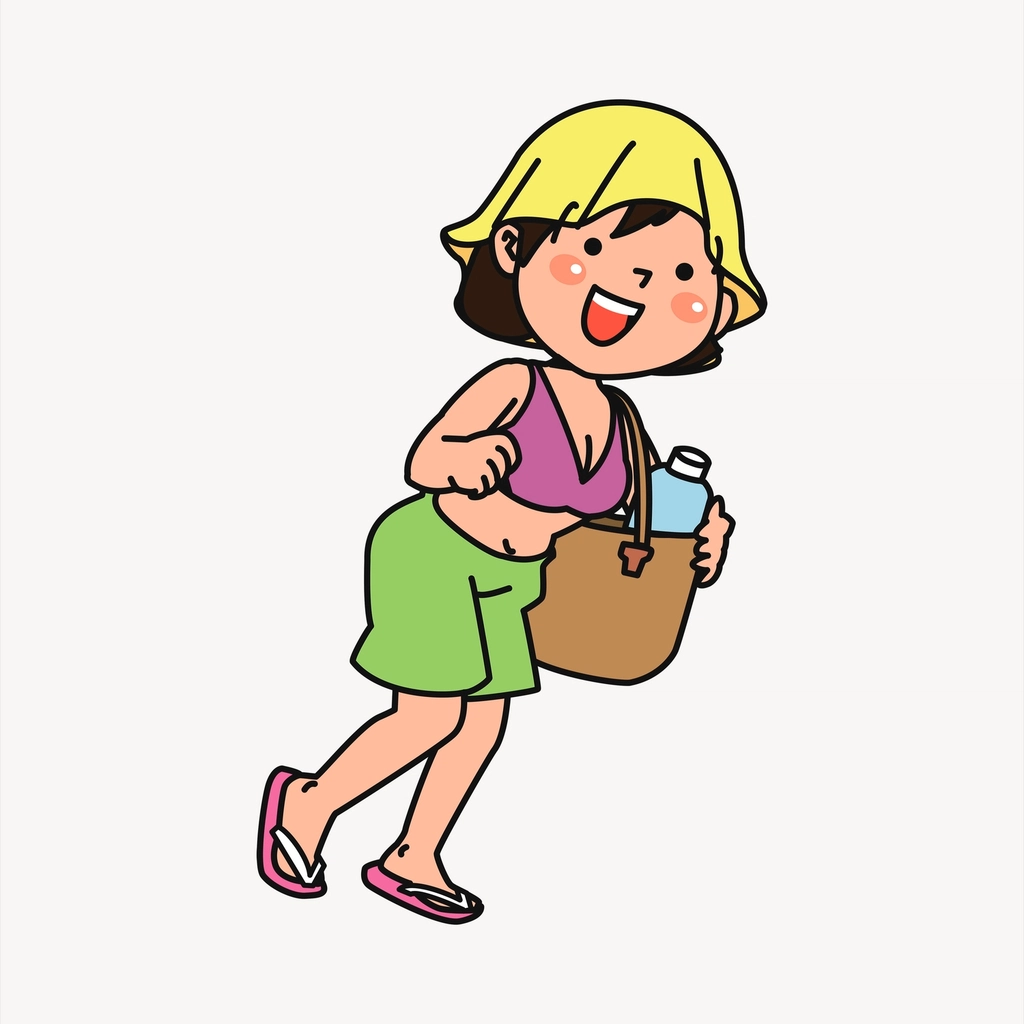 Woman clipart, cartoon character illustration