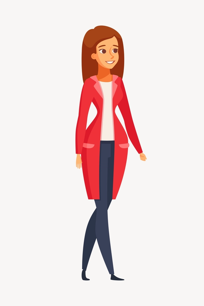 Woman clipart, character illustration vector
