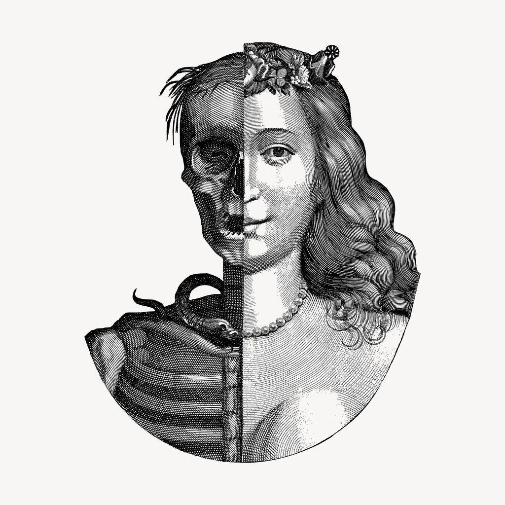 Woman hand drawn clipart, life