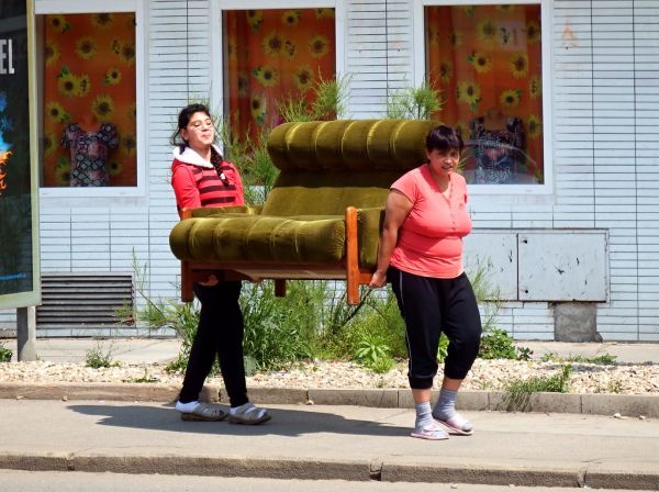 Women with a Sofa