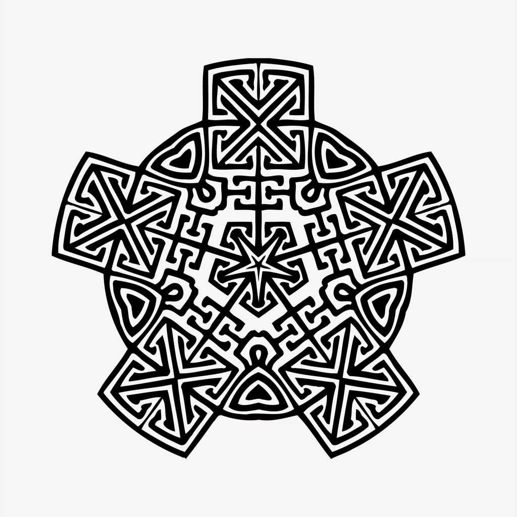 Woodblock clipart, drawing illustration vector