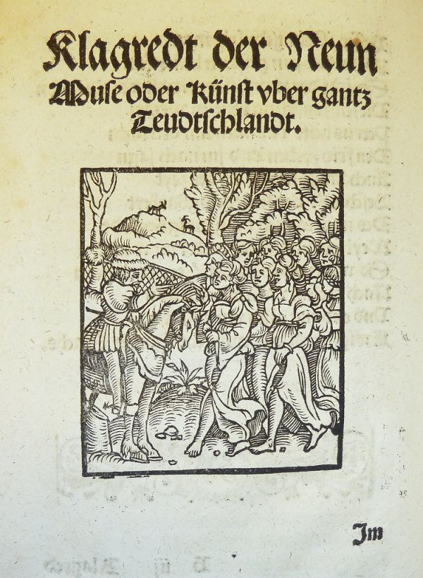 Woodcut illustration used by Georg Merkel of Nuremberg.