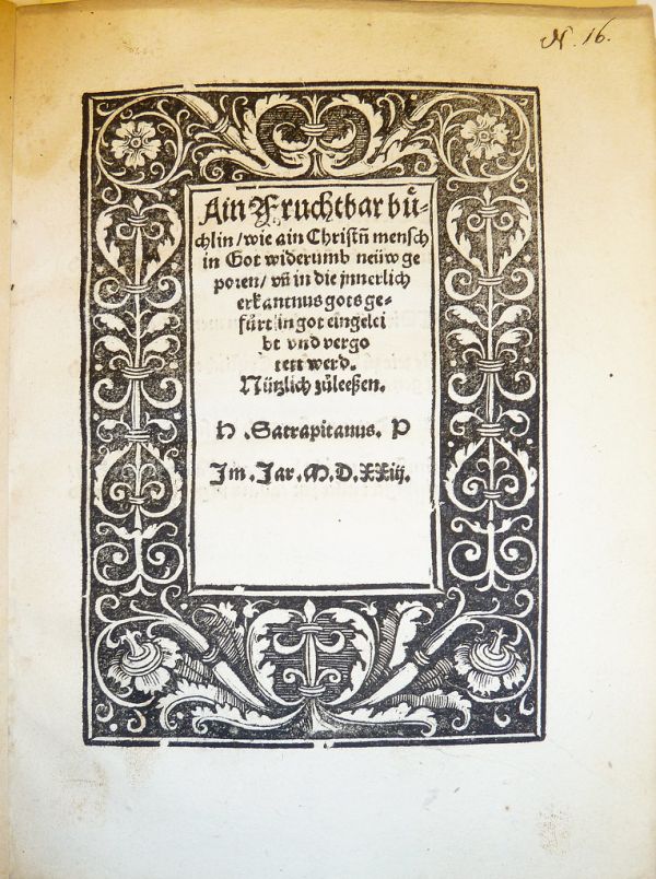 Woodcut title border used by Melchior Ramminger of Augsburg