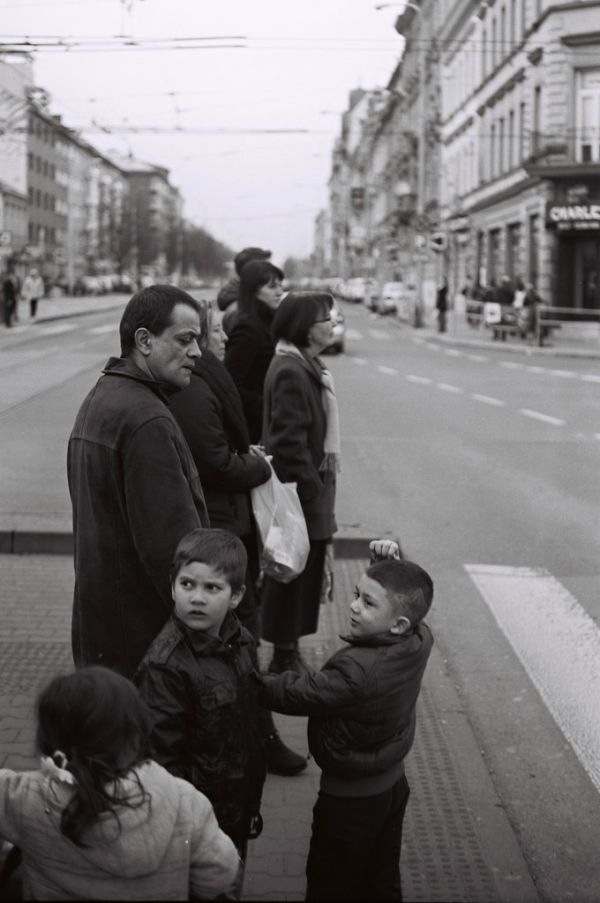 Zorki 4 + Industar-61 L/D - People at Crosswalk