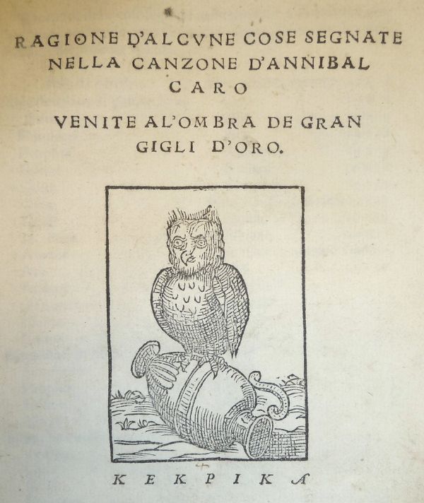 Device of author Lodovico Castelvetro, 1505-1571