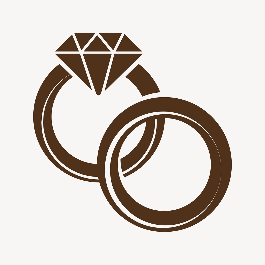 Diamond rings illustration