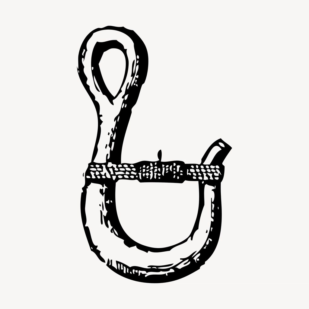 Hook hand drawn clipart, tool