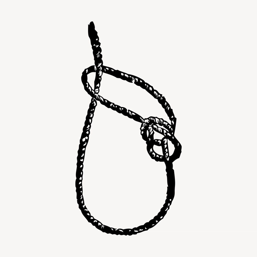 Rope hand drawn clipart, lariat
