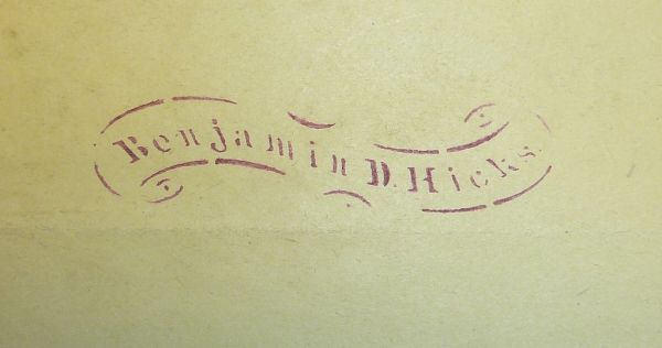Stamp of Benjamin Doughty Hicks (1836-1906)?